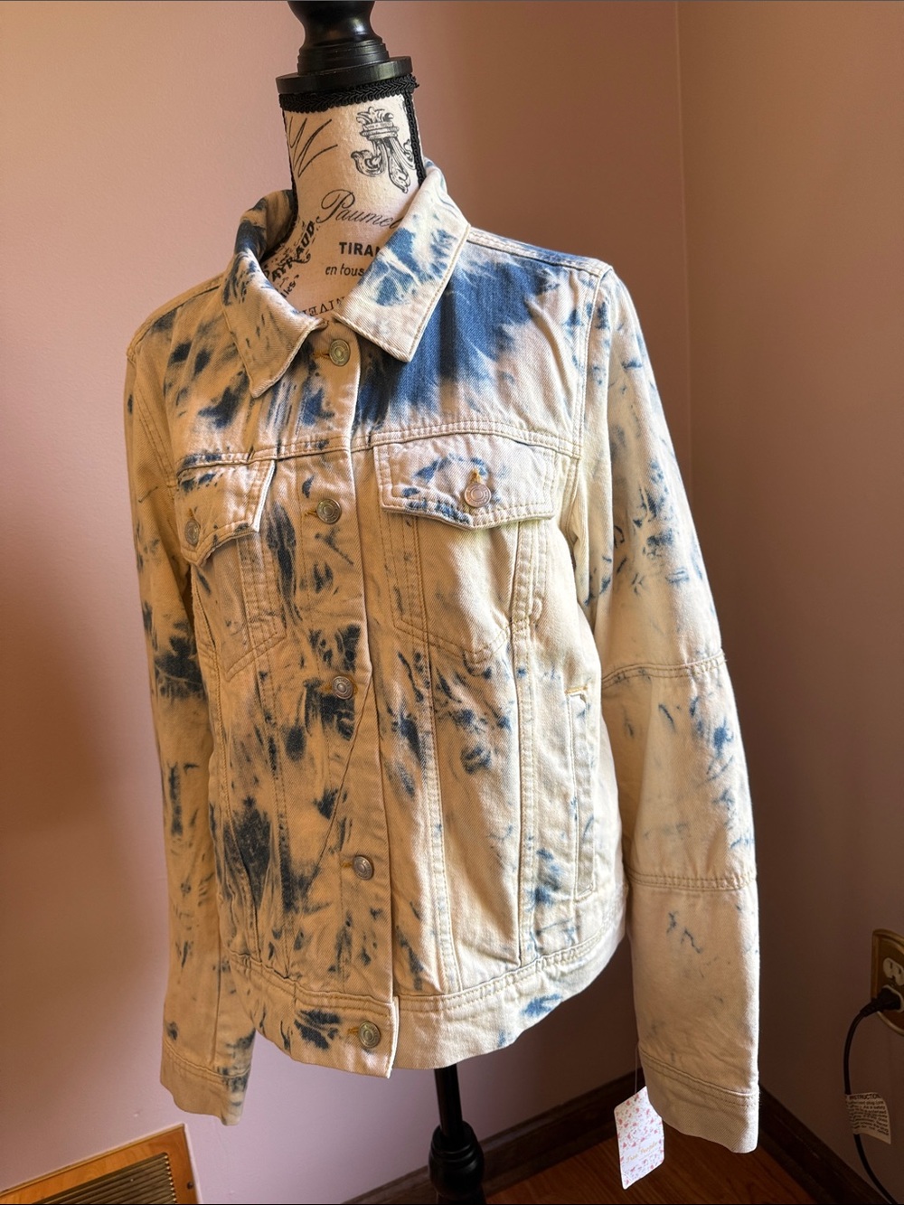 FREE PEOPLE-JONES TIE DYE BLUE-NWTS-SIZE LARGE
